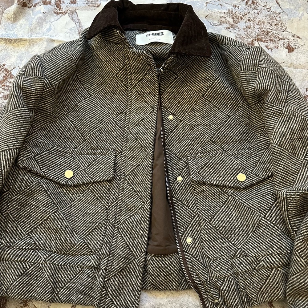 Brown Patterned Jacket - Picture 2 of 6